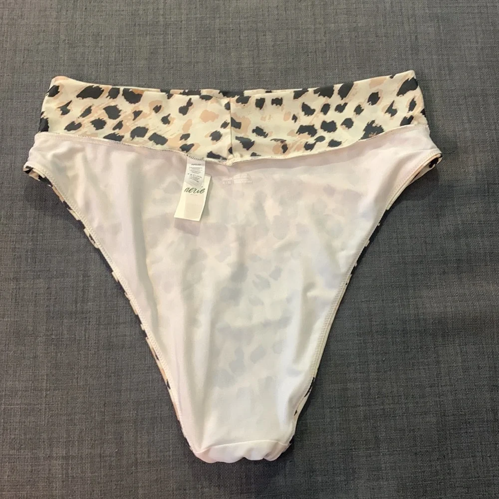 Aeria NEW Bikini Swim Bottom XL Animal Cheetah Leopard Print Beach Pool Cruise